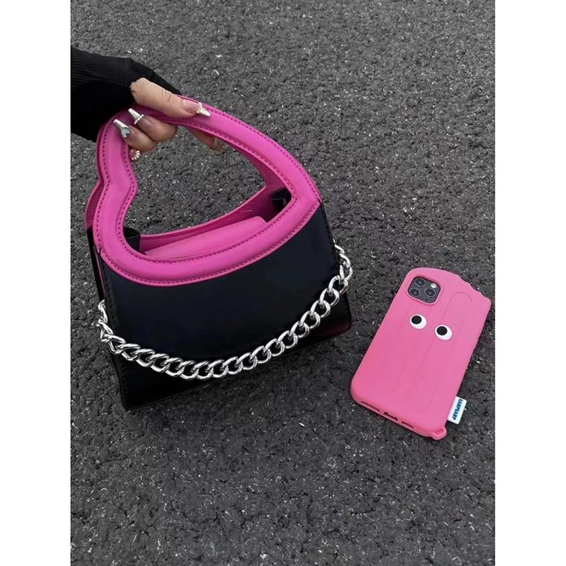 Нишевый дизайн цветная контрастная Женская Модная креативная сумка через плечо