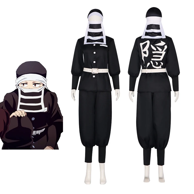 

Костюм для косплея по мотивам Гото, рассекающий демонов, костюм киметсу, no Yaiba, униформа черного цвета какуси, костюм на Хэллоуин, карнавал, фотографический костюм