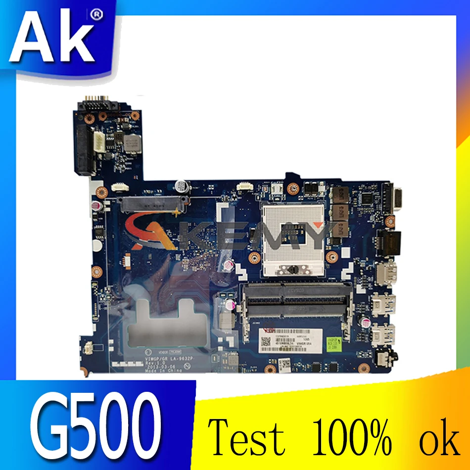 

LA-9632P Laptop motherboard For LENOVO Ideapad G500 HM76 90002834 PGA989 I3 I5 I7 Support Mainboard DDR3 SLJ8E