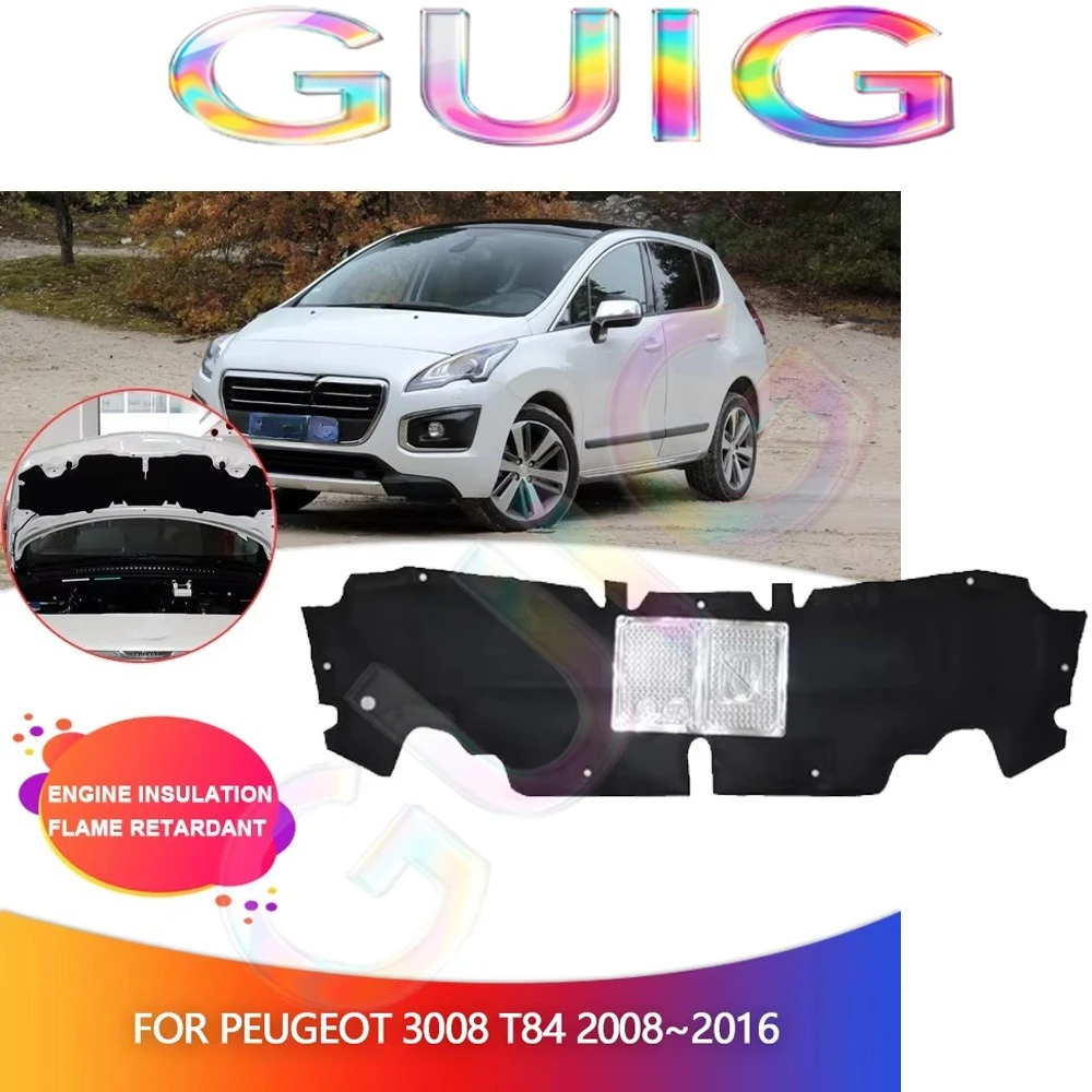 Фото Тепло- и шумоизоляция капота для Peugeot 3008 T84 2008-2016: звукоизоляционный мат, термоподушка, аксессуары №1