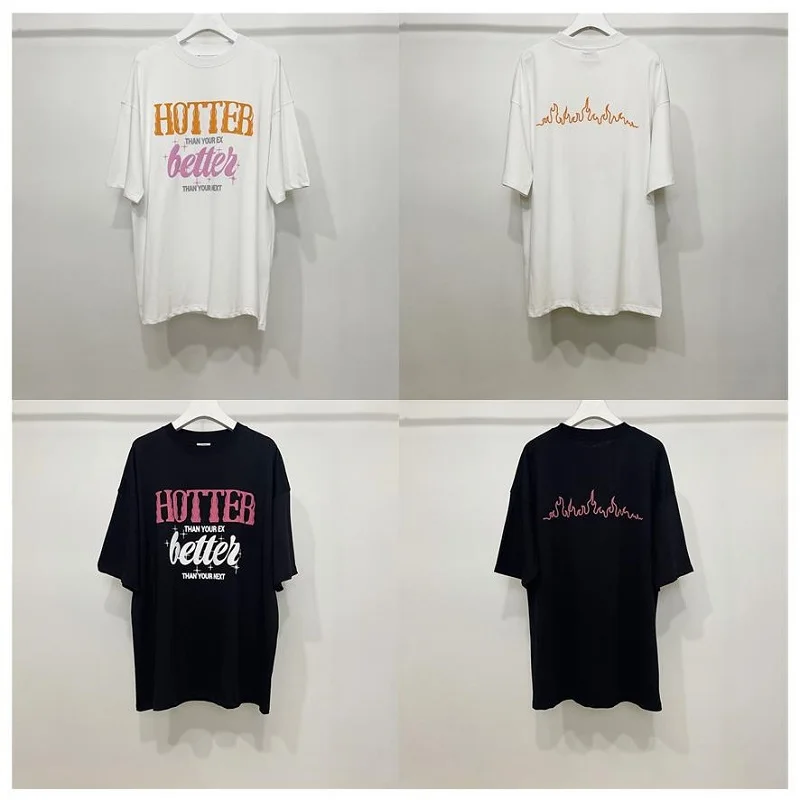 

Summer Men Women VETEMENTS T-shirts Letter Printed Round Neck Loose Short Sleeve Hiphop Street VTM T Shirts