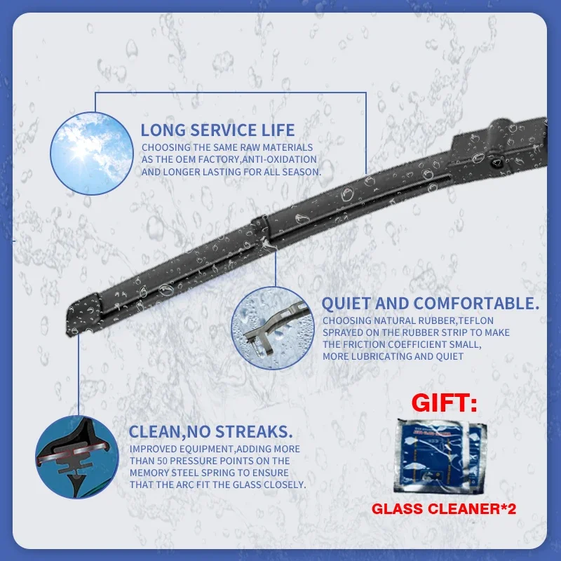 Для Audi TT MK1 8N 1998-2003 автомобильные щетки переднего стеклоочистителя тихие HD