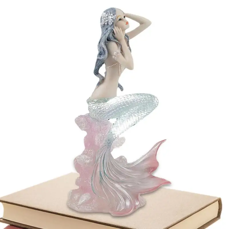 

Блестящий красочный фотоаксессуар, декоративная фигурка, полупрозрачное украшение маленькой Русалочки, для дома и офиса