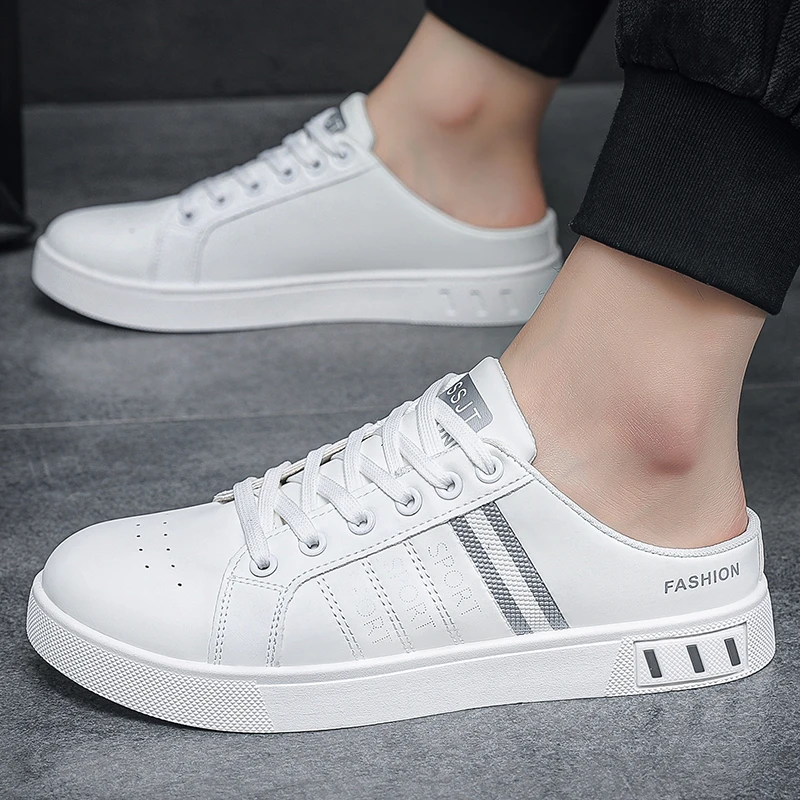 Новые полукроссовки мужская модная повседневная обувь мужские дышащие белые