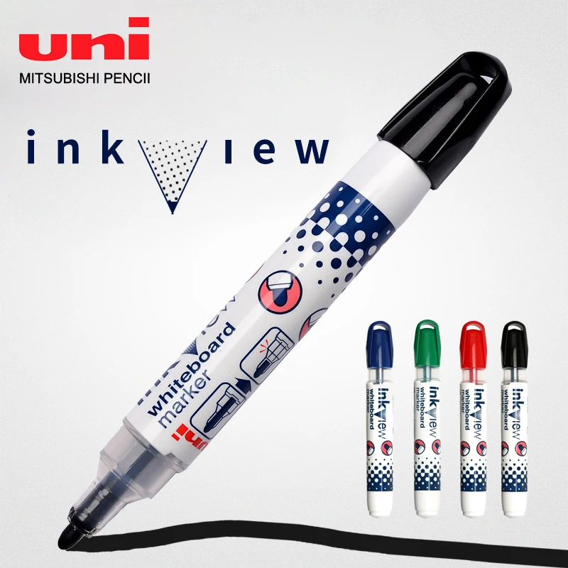 

4 Pcs/lot UNI Whiteboard Pen PWB-202 Erasable Round Tip Water-based Markers Suitable for Office Training Classroom Supplies