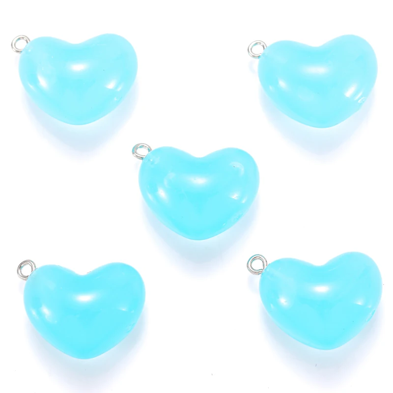 5 шт. акриловые разноцветные светящиеся фосфоресцирующие подвески для ожерелий