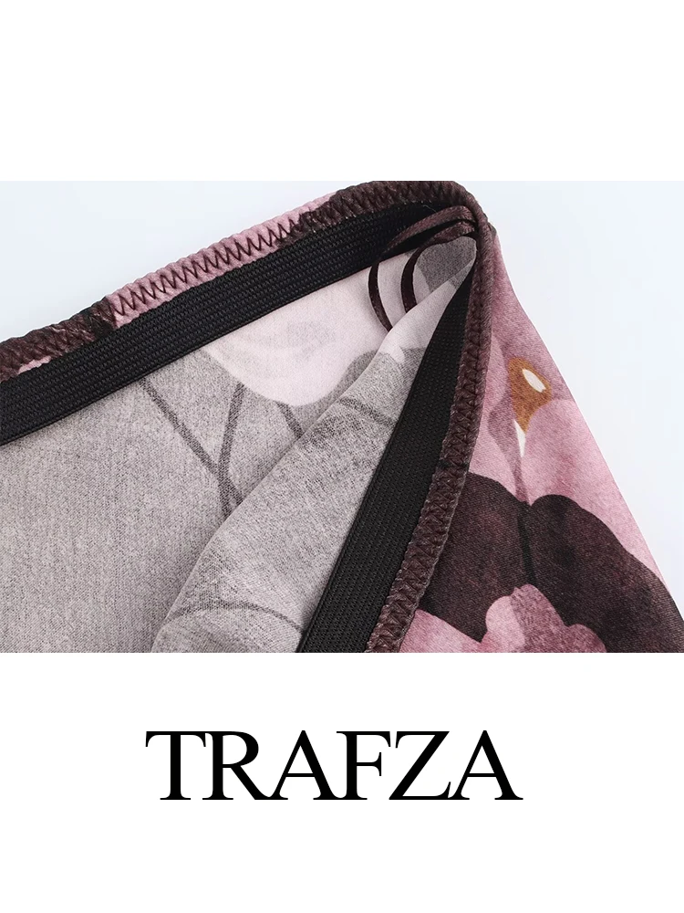 TRAFZA женские модные универсальные шелковые атласные текстурированные юбки с