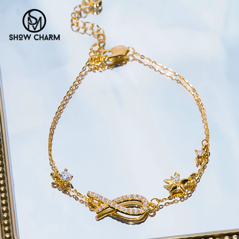 

Женский браслет в форме сердца из серебра пробы