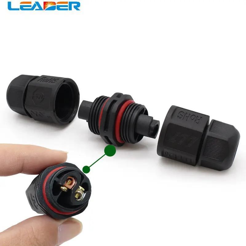 

LEADER SOLAR TUV 10 Pcs Lot L20Waterproof Connector 2P Pin 250V 20A IP67 Field Assembly Connector Wire Diameter 7.5 Mmsq