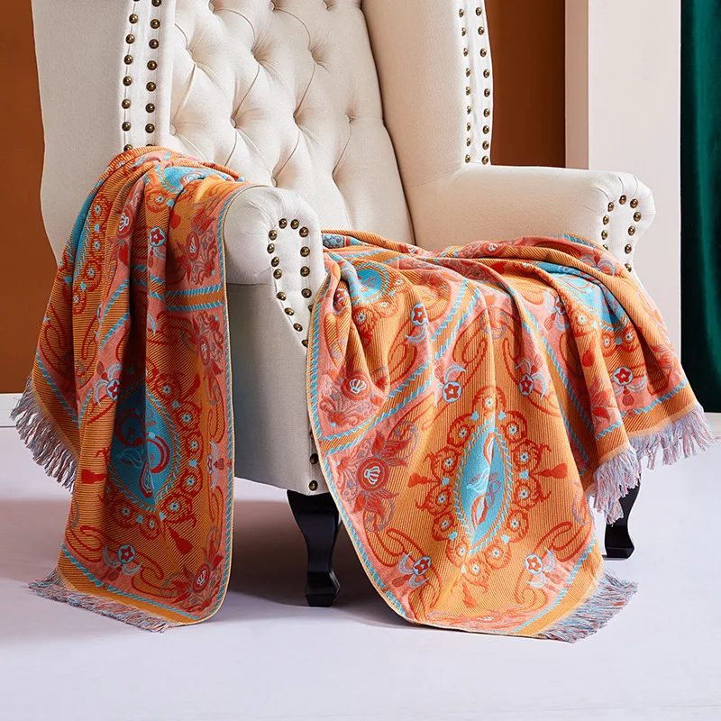 

Евро Хлопковое одеяло для дивана жаккардовые Ститч домашние одеяла для кровати плед диван полотенце для пикника Одеяла и кисточки