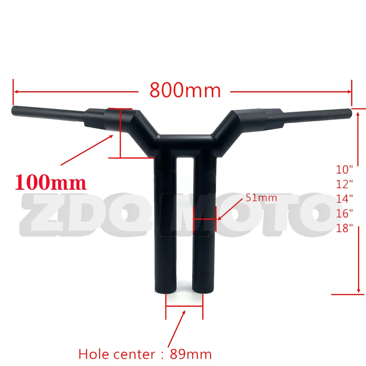 Высококачественные настраиваемые Рули ZDQ 10 дюймов 12 14 16 18 для Harley Dyna Low Rider S