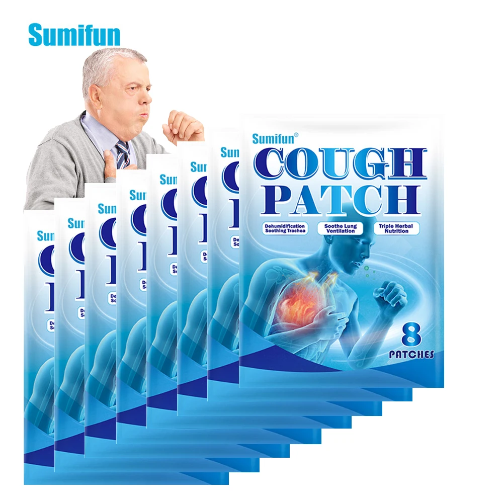 

40/80Pcs Sumifun Cough Patch Chinese Herbal Medicine Asthma Cold Phlegm Relief Plaster Throat Itching Soothing for Child