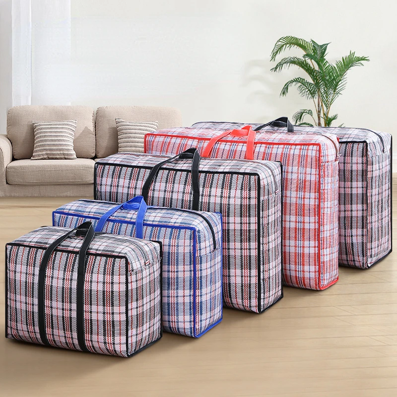 Bolsa de embalaje de equipaje multifuncional, bolsa tejida gruesa de gran capacidad, bolsa de almacenamiento de ropa, colcha, portátil, impermeable