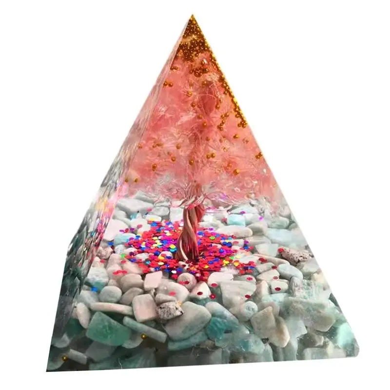 

Пирамида из прозрачной смолы, энергетическая пирамида, генератор дерева жизни, искусственное дерево для медитации, йоги, духовный баланс