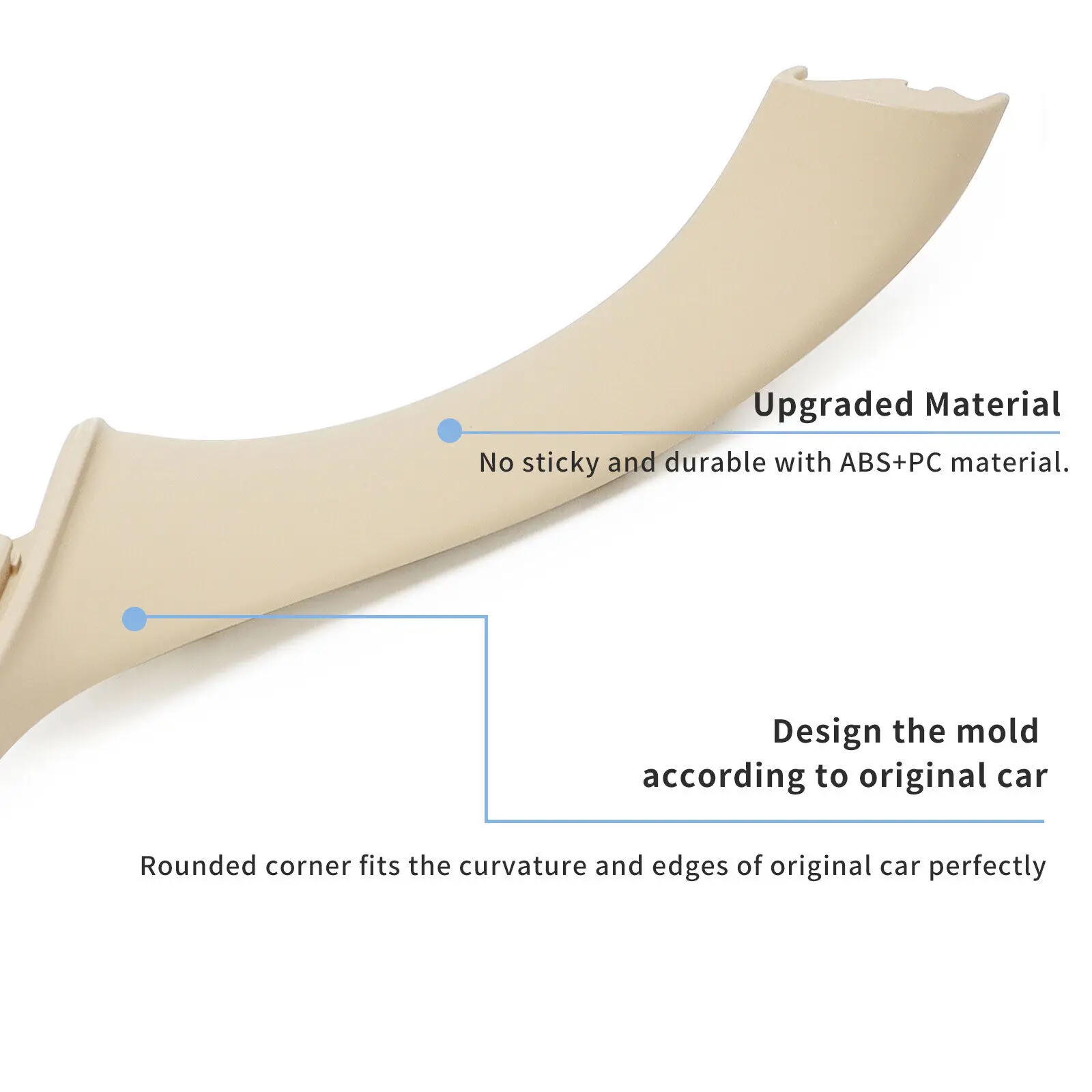 

Beige Color Car Door Panel Handle Pull Inner Trim Right Front Rear For BMW 5 Series F10 F11 2010-2016