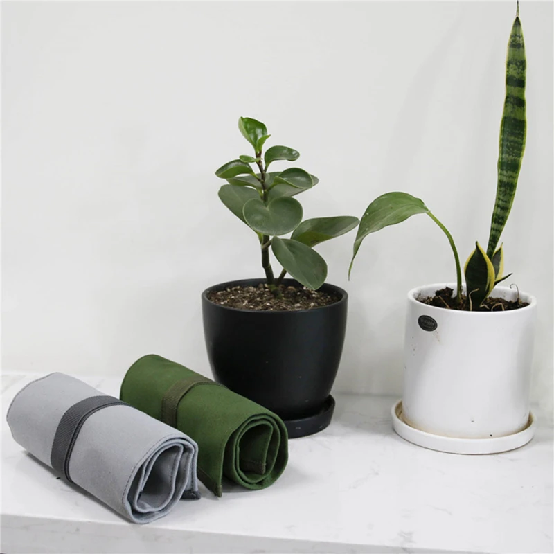 

Foldable Gardening Tool Roll Storage Bag Multi-Purpose Tool Roll Bonsai Storage Package Roll Bag Garden Repair Tool Storage Bags