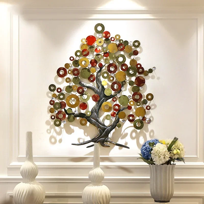 

European-style Solid Wrought Iron Wall Decoration Creative Home Wall Hanging Decoration Retro Living Room Wall Decoration