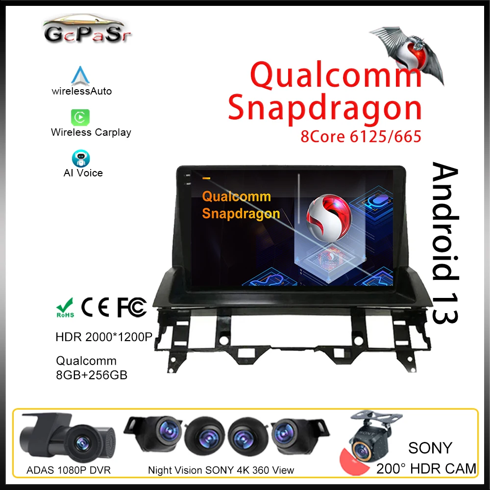 

Мультимедийный проигрыватель Qualcomm для Mazda 6 2002 2003 2004 2005 2006 2007 2008 Carplay Android GPS навигация авто видео Wifi No 2din