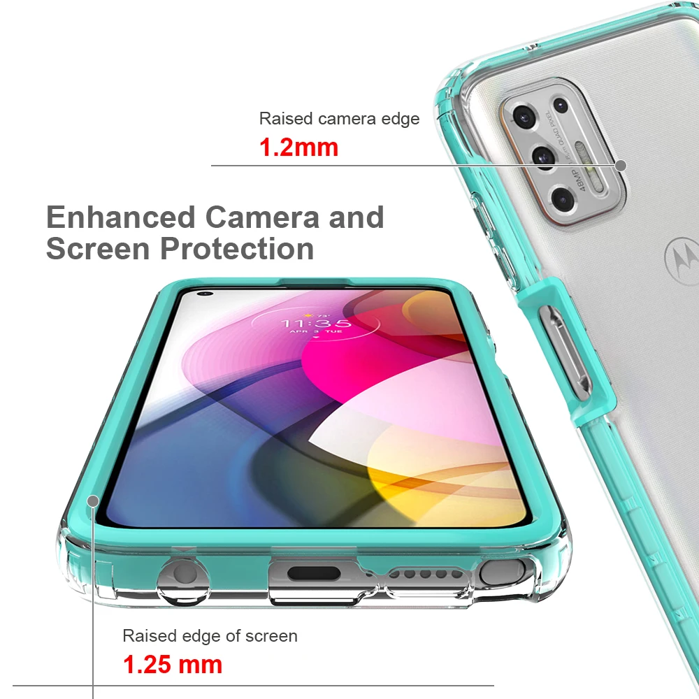 rubber shockproof phone cover for motorola g stylus 2021 case moto one 5g ace power play frame clear hard back protective skin free global shipping