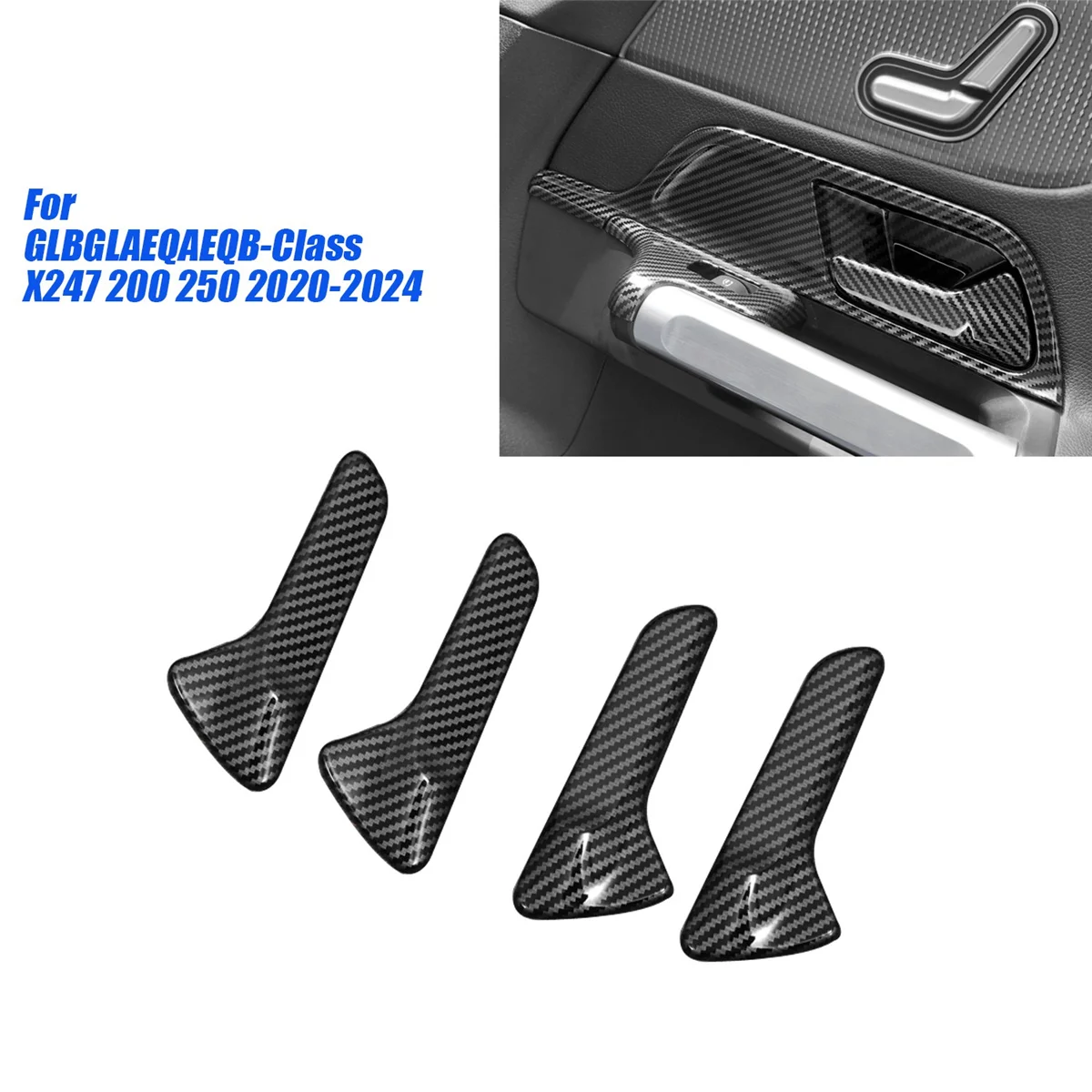 4 шт./комплект автомобильные наклейки на внутреннюю дверь для Mercedes-Benz GLB/GLA/EQA/EQB-Class