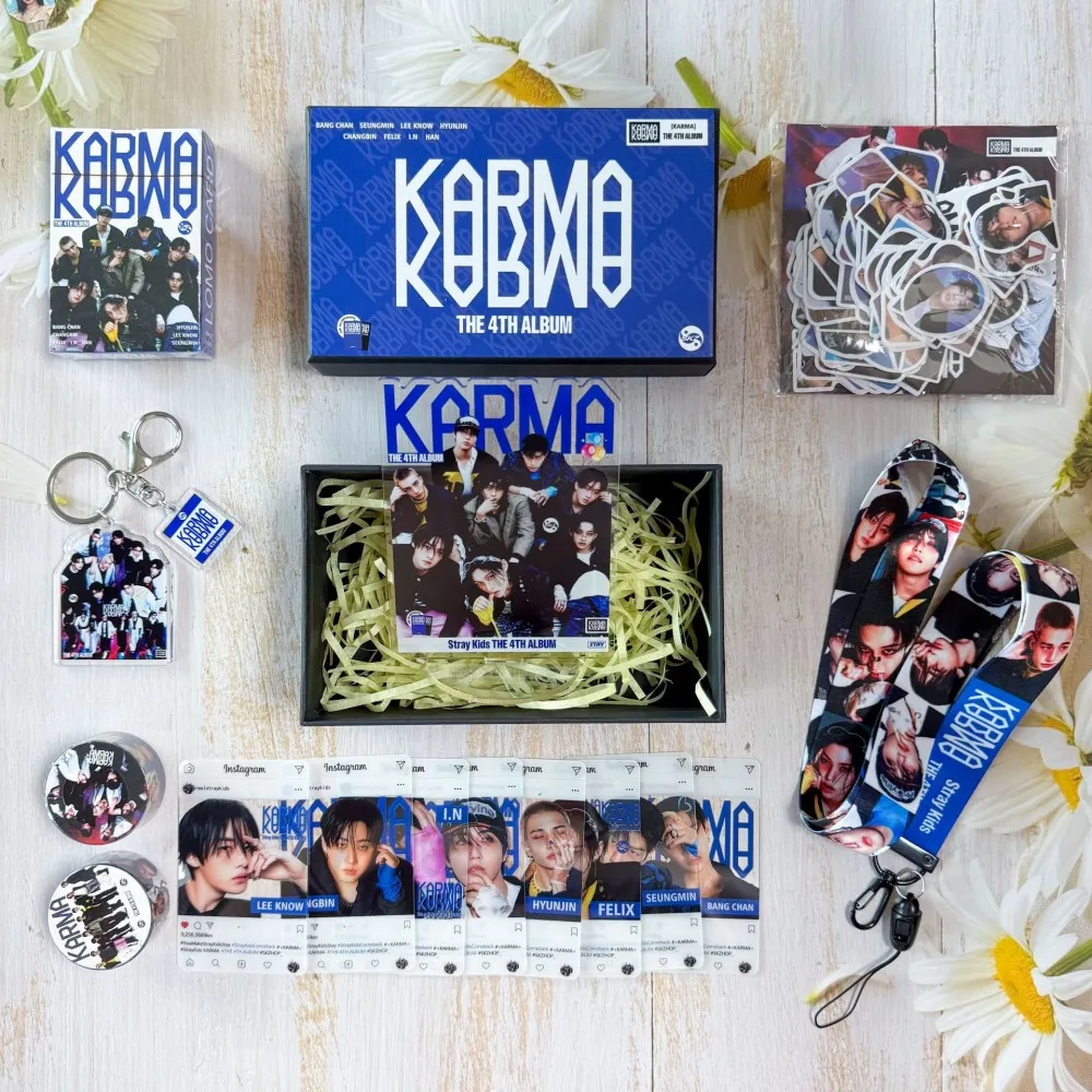 Фото 2026 Новый StrayKids DOIT SKZOO KPOP Bang Chan YongBok Hyun Jin KARMA Альбомная карта Наклейка Набор веревок Подарочная коробка Подарочная коробка для пары №5