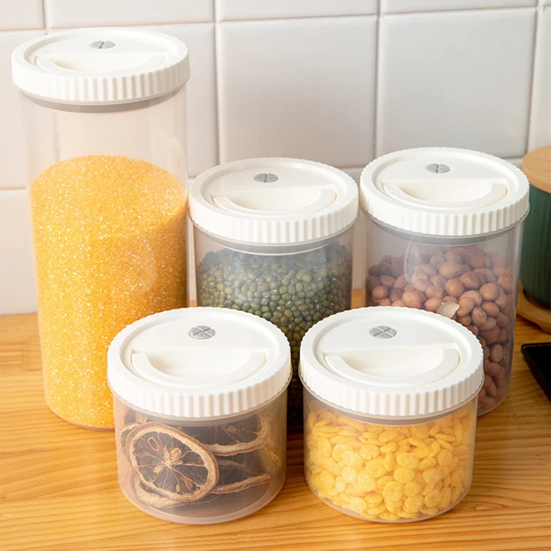 

Food Storage Jars With Date Tracker Food Storage Container With Sealing Lid For Noodles Flour Cereal Rice Sugar Tea Coffee Beans