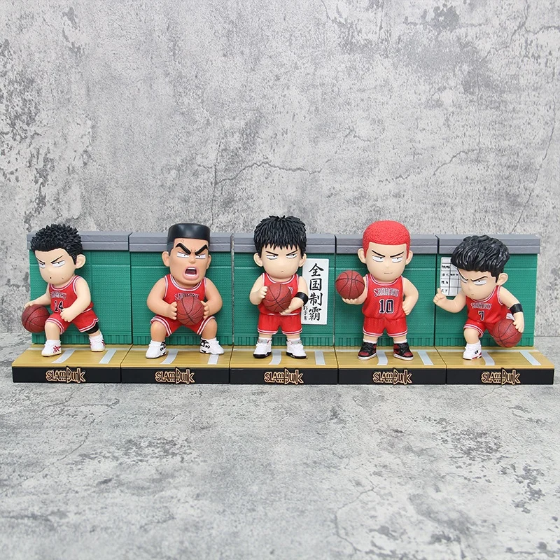Slam Dunk Figre Hisashi Mitsui Akagi Takenori Sakuragi Hanamichi Rukawa Kaede Ryota Miyagi Фигурки ПВХ Аниме Модель