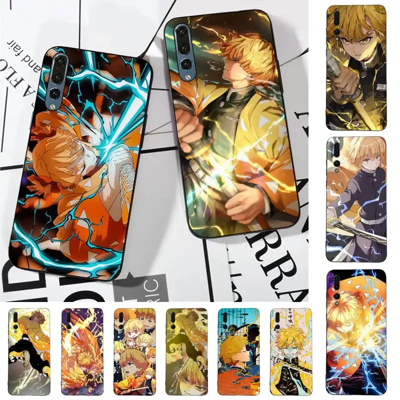 

BANDAI Demon Slayer Agatsuma Zenitsu Phone Case for Huawei P30 40 20 10 8 9 lite pro plus Psmart2019