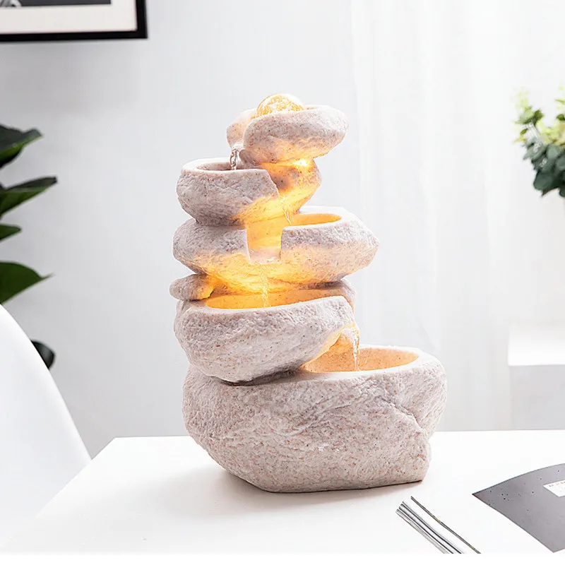 

Водяной фонтан Rockery, комнатный переводной столик для денег перед тайфуном, открытие водяного колеса для отправки подарков