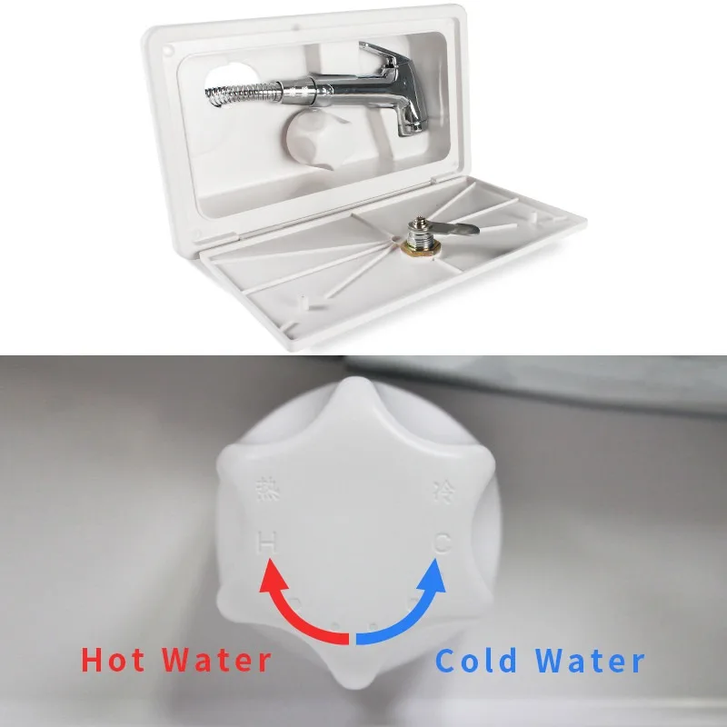 

RV Shower With Lock RV Shower Box Kit RV External Shower Box Hot And Cold Switch Shower RV Modification Accessories