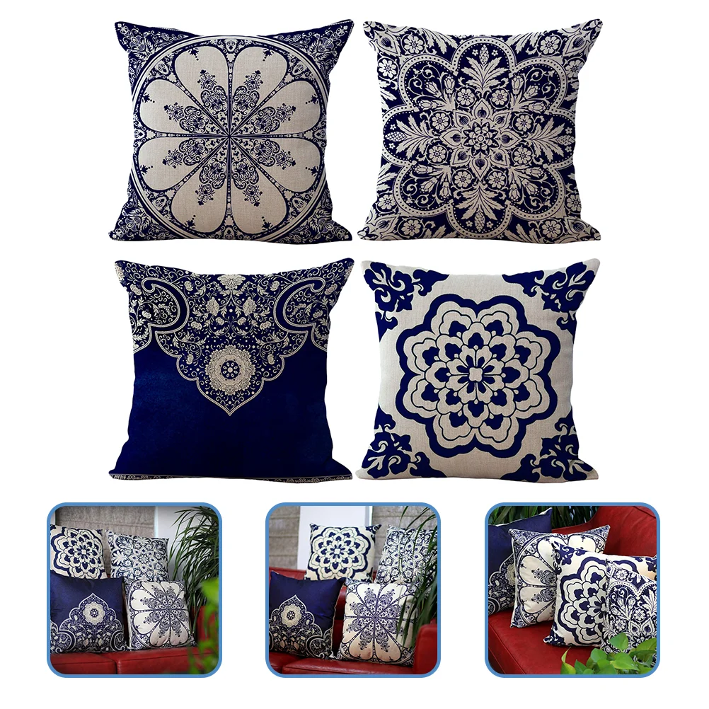 

4pcs Cotton Linen Pillow Cases Delicate Pillow Covers Reliable Pillowcase Household Pillowcase Prime Pillow Covers for Home