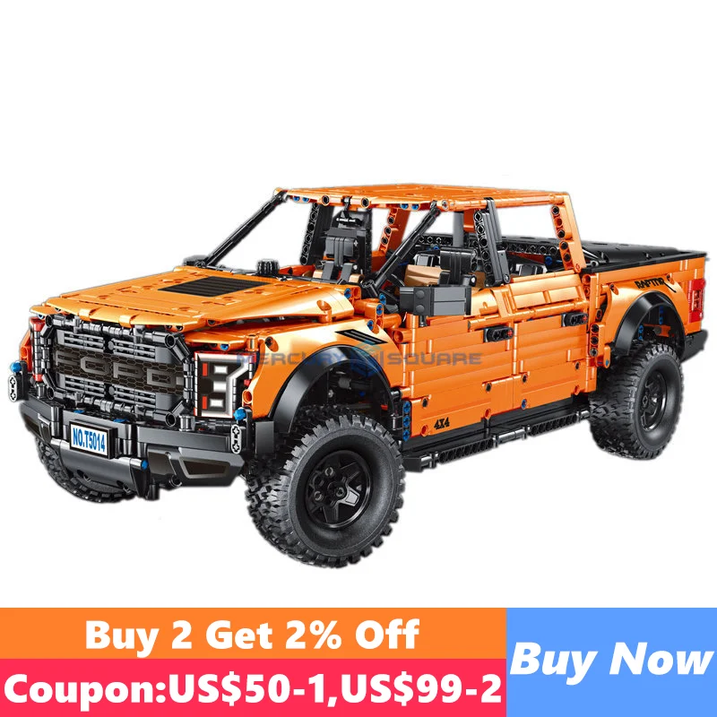 

T5014 F-150 технические строительные блоки кубики Moc пикап грузовик внедорожник рапторы наборы подарки игрушки для детей строительство Moc