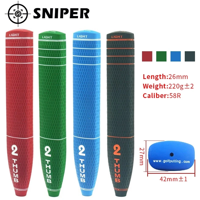 Grips 2 Thumb Golf Putter Grips 4 Colors Standard Size With 