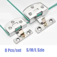 8 Pcs Free-Opening Hole Glass Cabinet Door Hinges Display Cabinet Hinges Swivel Cupboard Fitting Glass Door Hinge Glass Clamp