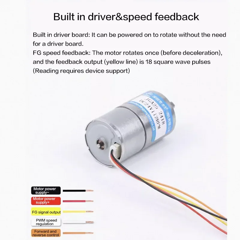 MAX 12KG GA25-2418 Микро бесщеточный мотор-редуктор постоянного тока 12 В 24 36000 ч срок