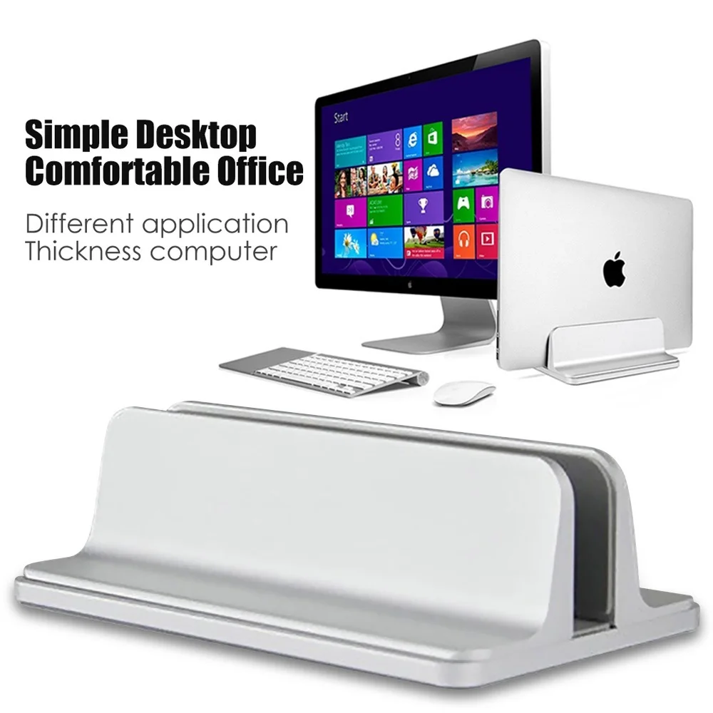 

NEW Vertical Laptop Stand For Macbook Air Pro 13 15 16 Desktop Aluminum Stand With Adjustable Dock Size For Notebook Stand