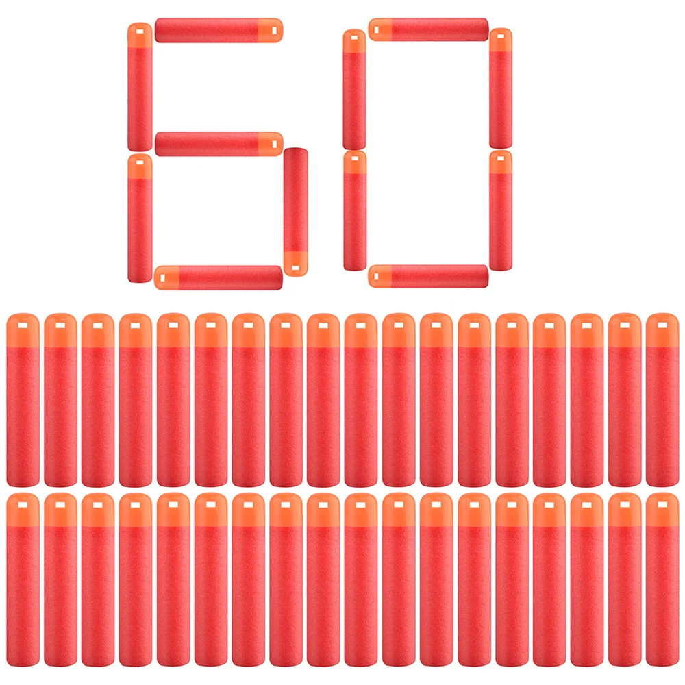 

60Pcs/Lot 9.5cm Red Sniper Rifle Darts Bullets for Nerf Mega Kids Toy Foam Refill Darts Big Hole Head Bullets Christmas Gift
