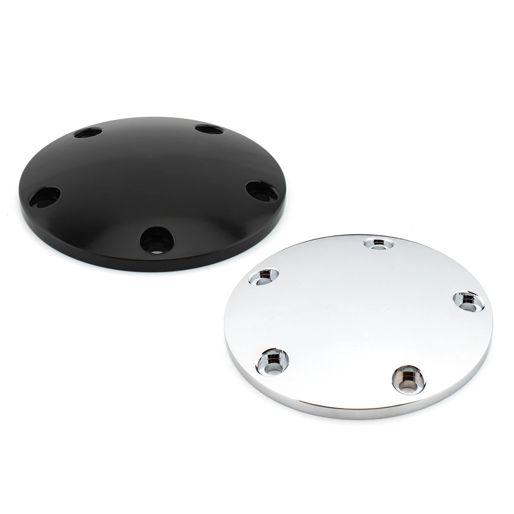 

6 Holes Motorcycle Domed Timing Points Cover for Harley Twin Cam Softail Dyna Touring 1999-2017 Chrome/Black