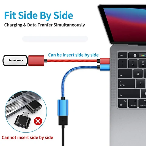 Кабель-адаптер OTG Type C с USB на Type C, адаптер-коннектор для Xiaomi, Samsung S20, Huawei, кабель передачи данных OTG, конвертер для MacBook Pro