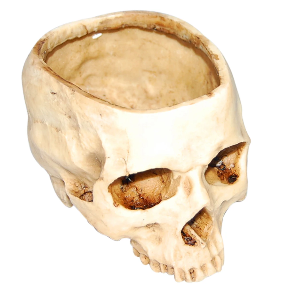 

Resin Human Skull Model Flower Pot Shining Fancy Multifunctional Fruit Plate Storage Tank Container Home Decor Crafts