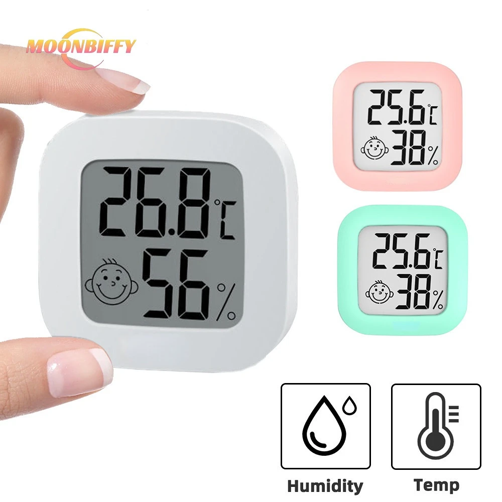 Mini LCD Digital Thermometer Hygrometer Indoor Outdoor Temperature Home Hygrometer Gauge Sensor Temperature Humidity Meter Tool