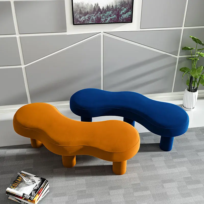 

Nordic Creative Triangle Foot Change Shoe Hotel Leisure Area Bench Designer Ins Special-Shaped Sofa Stool Chair Pouf