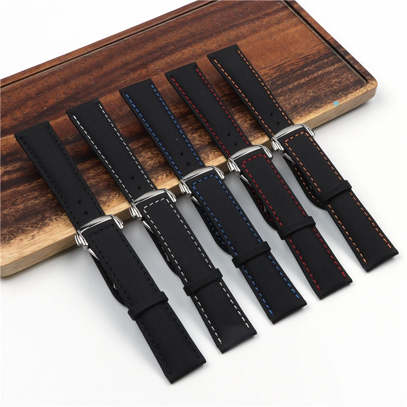 

High Quality 19/20/21/22mm Nylon Watchband Fashion Sport Belt For Rolex Omega Submariner Tudor Breitling Strap Folding Buckle