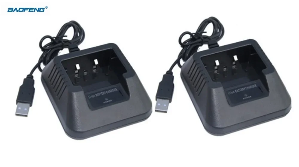 

Зарядное устройство Baofeng для настольных аккумуляторов USB, 2 шт., детали для планшетов, зарядное устройство для литий-ионных аккумуляторов Baofeng, аксессуары для раций