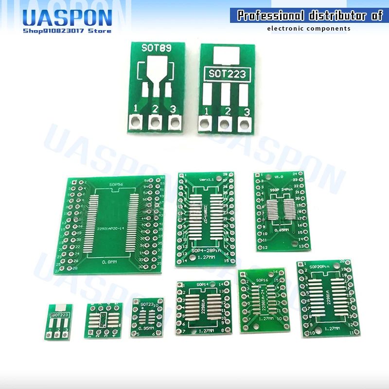 

10PCS TSSOP20 SSOP20 SOP-20 SOP20 to DIP20 PCB Transfer Board DIP Pin Board Pitch Adapter