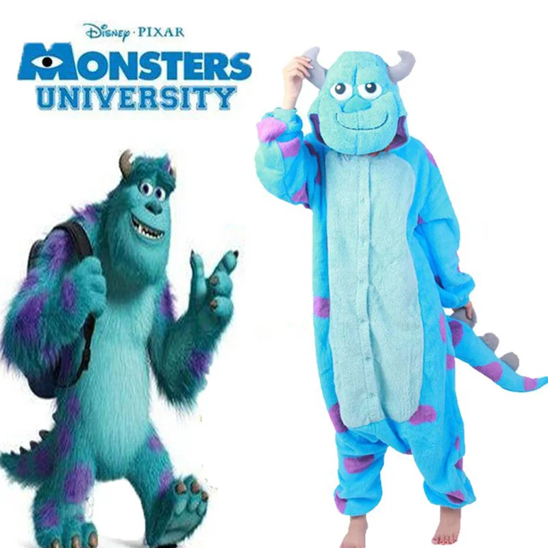 Фото Одинаковые семейные костюмы Monsters Inc Sulley And Mike Wazowski для взрослых и наряды для косплея на Хэллоуин №1