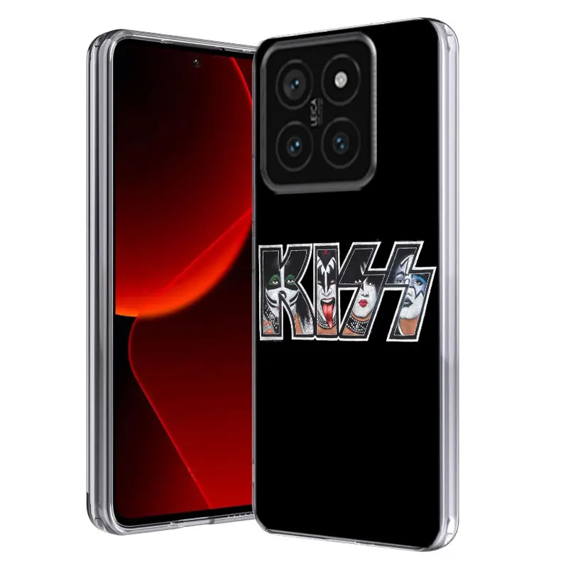 Прозрачный чехол для телефона Kiss Rock Band Xiaom Mi 12 12T 11T 10T 9T 13 11 10 9 8 Lite CC9 CC9E Pro 6X 5X A1 A2 A3 Cover