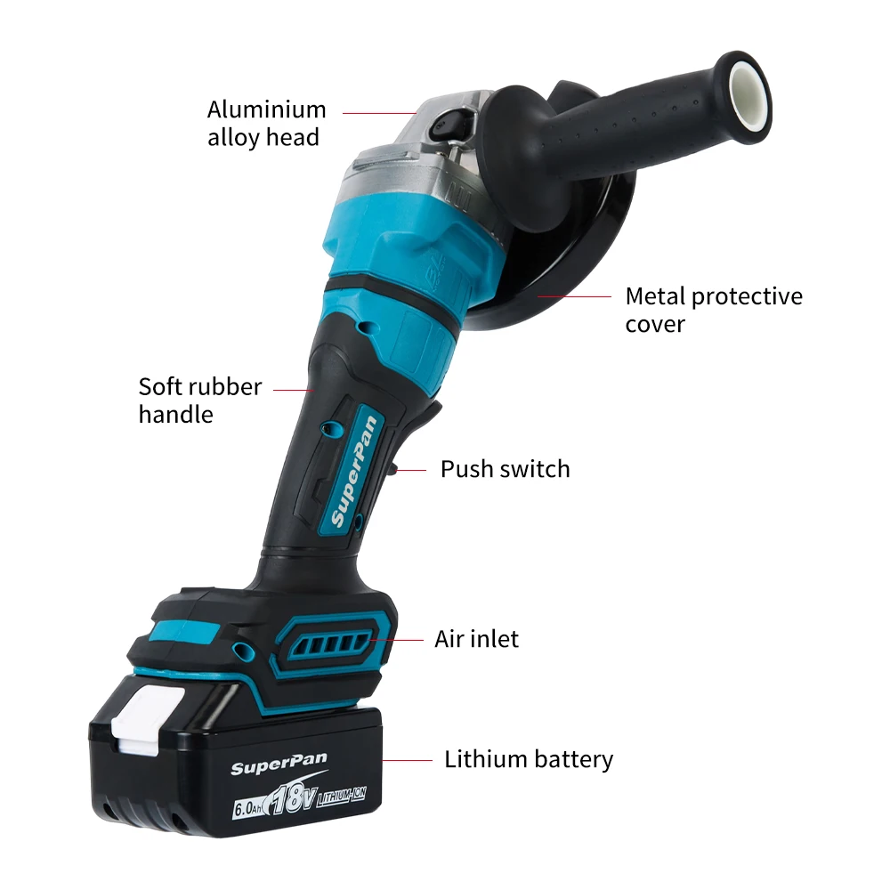 Набор Перезаряжаемых Электрических Инструментов Superpan С Угловой Шлифовальной