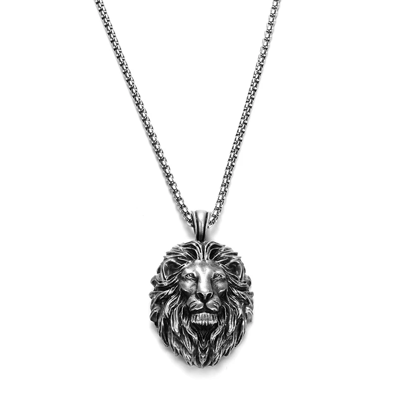 Новинка властный Лев ожерелье с подвеской в виде головы модное мужское стиле