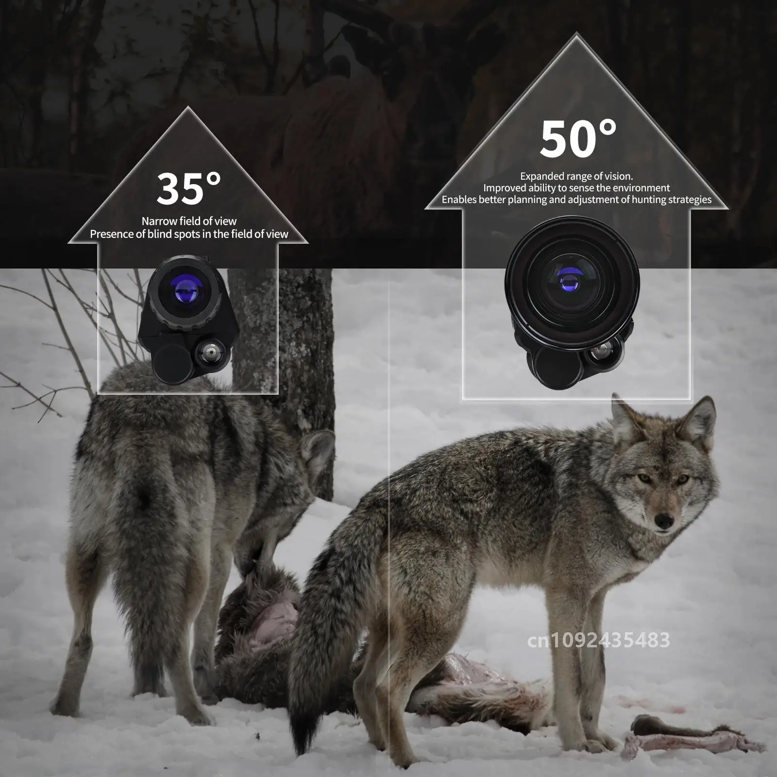 NVG30/NVG10 широкоугольный объектив для 940 нм ИК-монокуляр ночного видения 55 мм HD